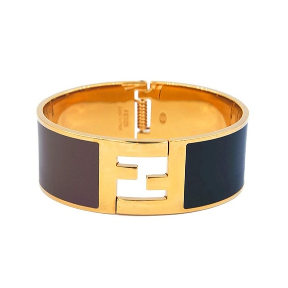 Fendi Jewelry - Fendi Signature FF Logo Click Clack Bangle Fendi Jewelry - Fendi Signature FF Logo Click Clack Bangle